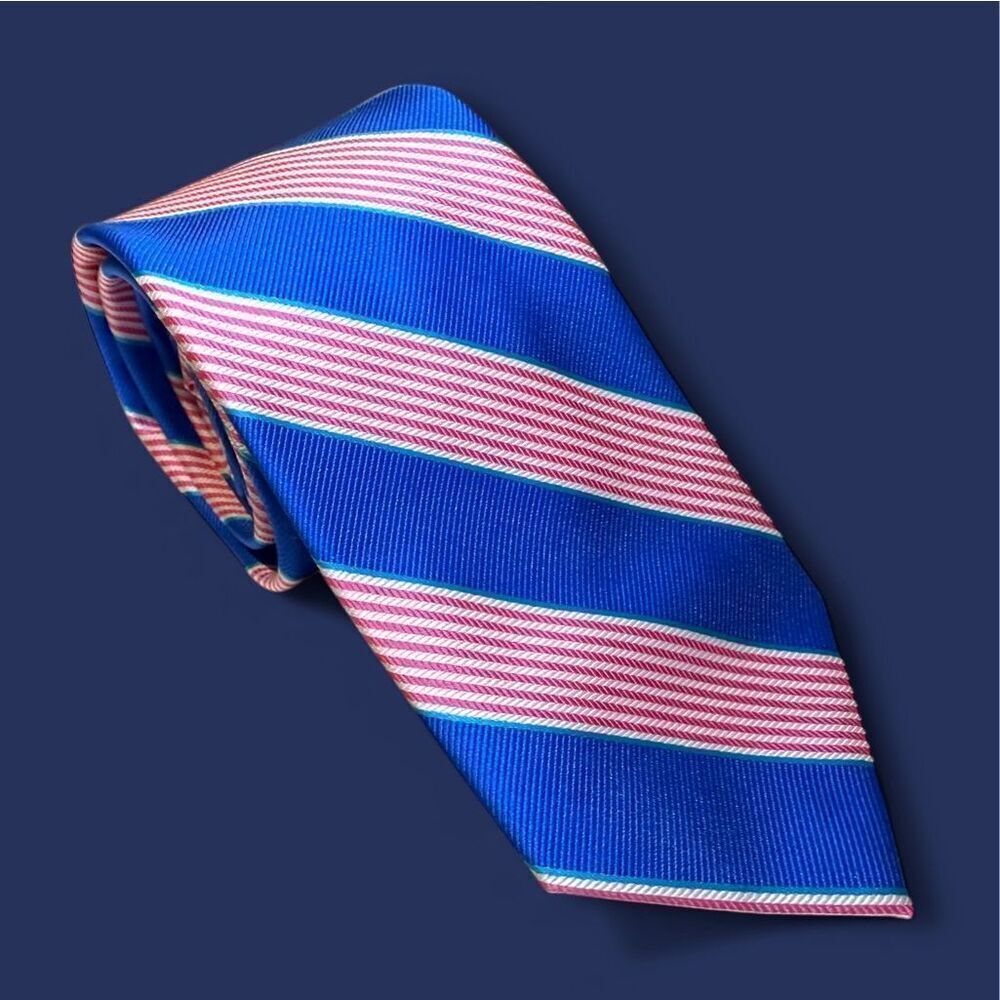 IZOD Tie Striped Blue Red‎ White